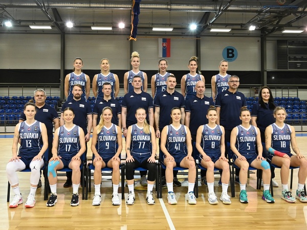 Na snímke slovenské basketbalové