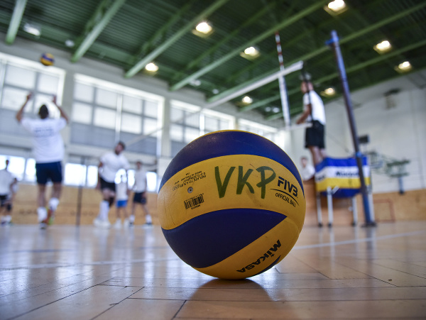 Snímka z tréningu volejbalového klubu mužov VKP Bratislava 