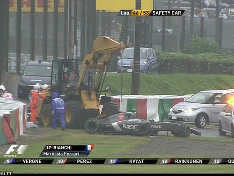 Jules Bianchi utrpel pred rokom pri havárii počas nedeľňajšej VC Japonska ťažké zranenia hlavy a napokon aj zomrel