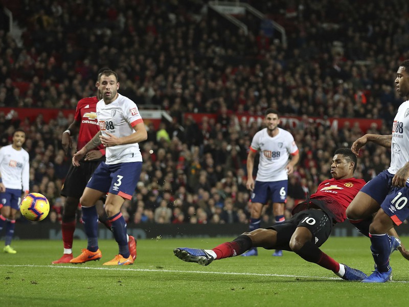 Marcus Rashford dáva gól United