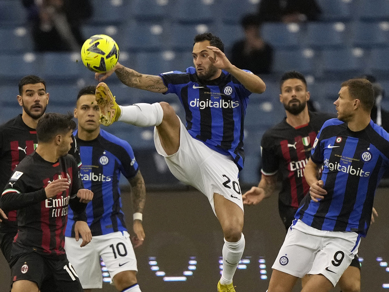 Momentka zo zápasu medzi Interom a AC Milánom