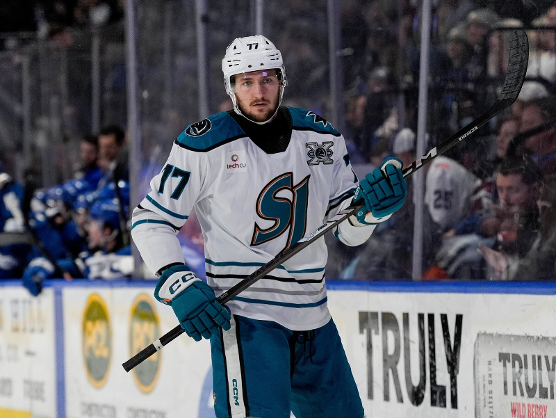 Slovenský útočník Pavol Regenda v drese San Jose Barracuda v AHL