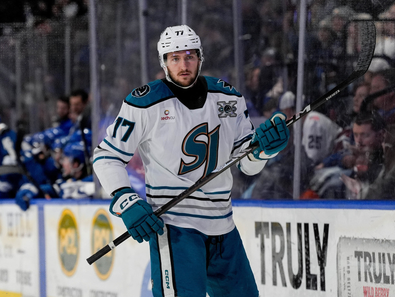 Slovenský útočník Pavol Regenda v drese San Jose Barracuda v AHL