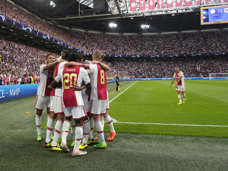 Radosť futbalistov Ajaxu Amsterdam