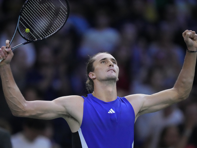 Oslavujúci Alexander Zverev