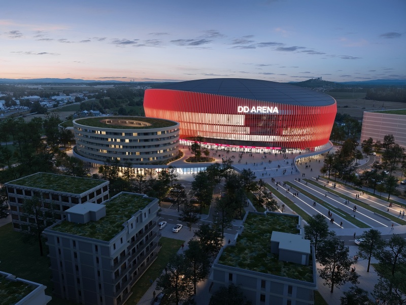 Návrh novej arény v Pardubiciach