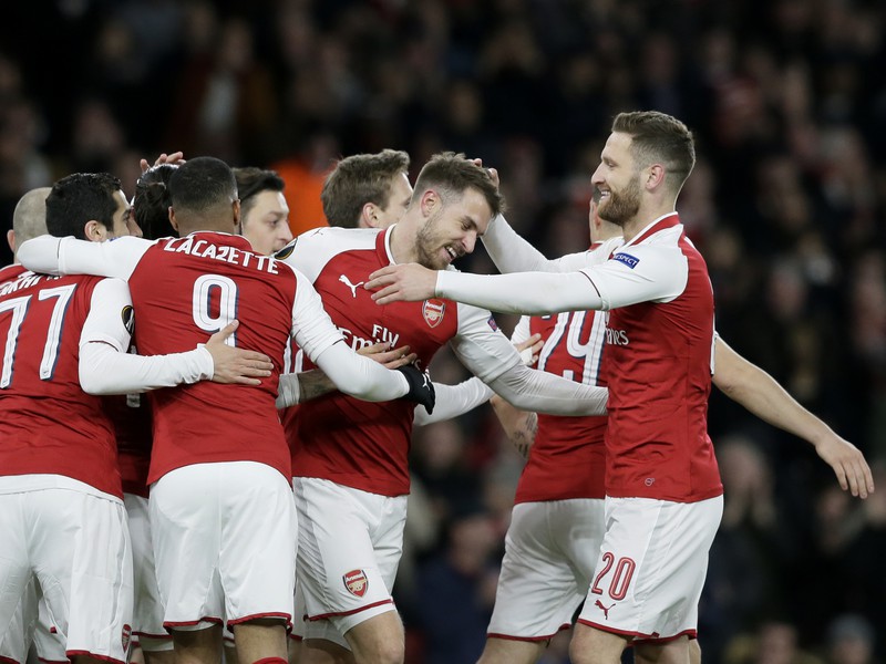 Hráči Arsenalu radujú z víťazstva