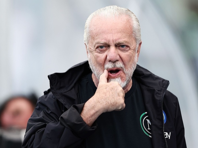 Na snímke je majiteľ SSC Neapol Aurelio De Laurentiis 