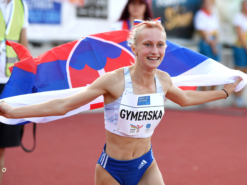 Slovenská reprezentantka Lenka Gymerská získala striebornú medailu v behu na 400 m žien na Európskom olympijskom festivale mládeže (EYOF) v Banskej Bystrici.