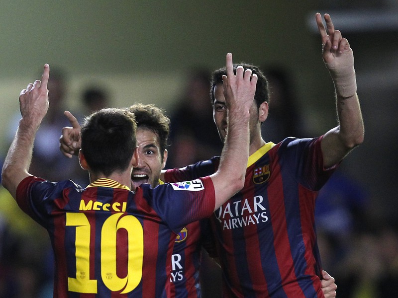 Lionel Messi a Cesc Fabregas