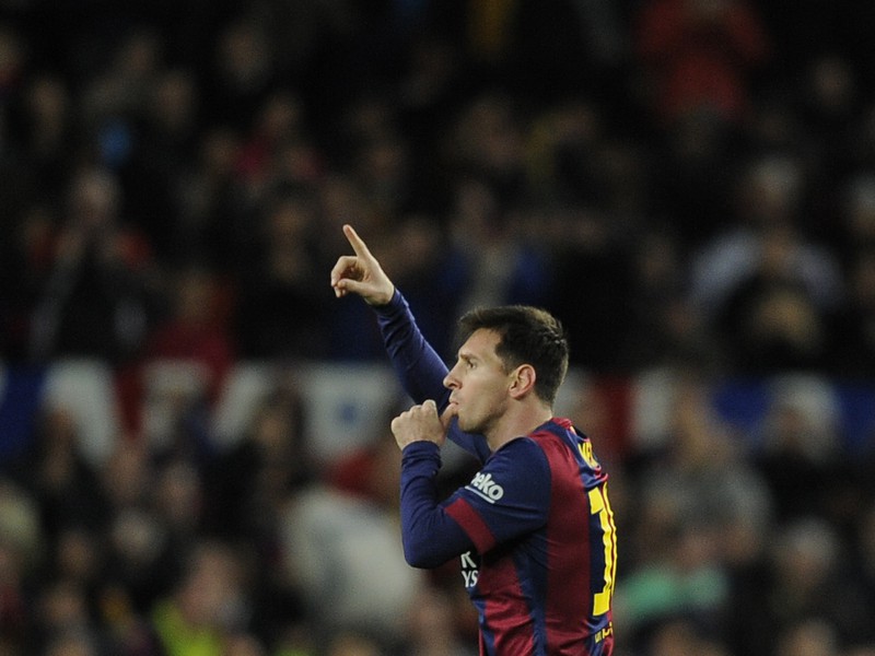 Lionel Messi po strelení gólu