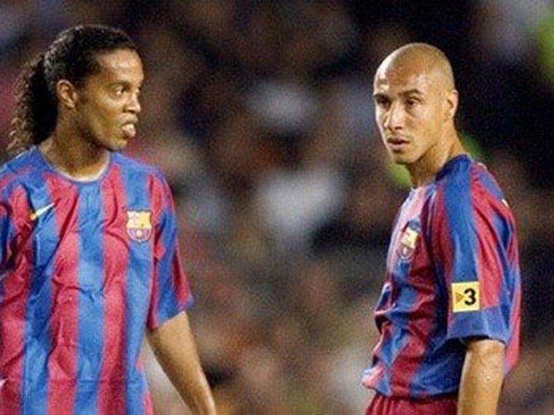 Ronaldinho a Henrik Larsson ešte v drese Barcelony