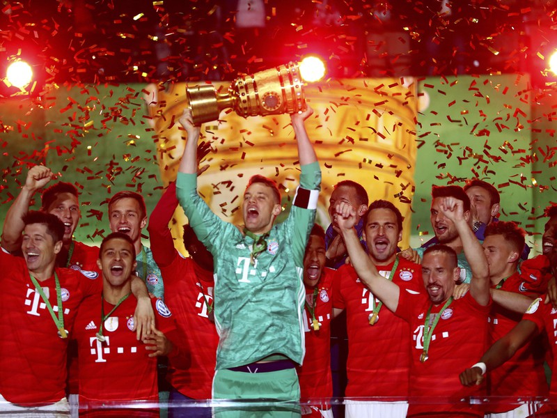Víťazné oslavy futbalistov Bayernu