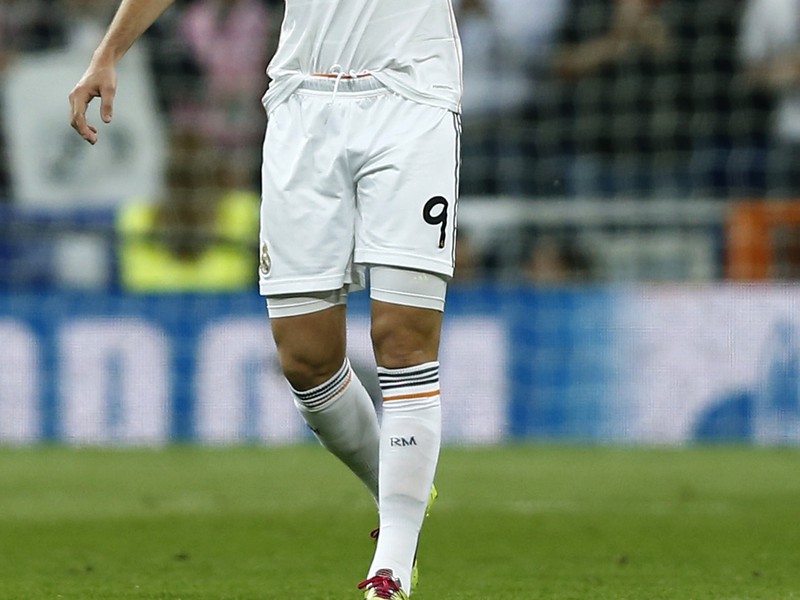 Karim Benzema po góle do siete Bayernu
