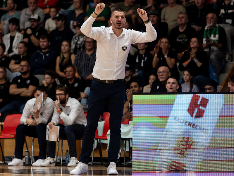 Na snímke hlavný tréner BC Prievidza Saša Jankovič