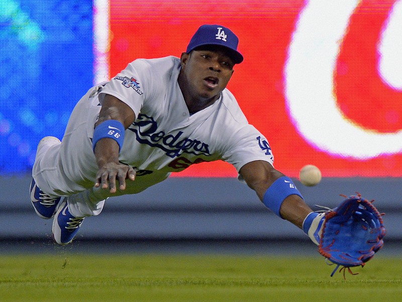 Yasiel Puig v drese Los Angeles Dodgers 