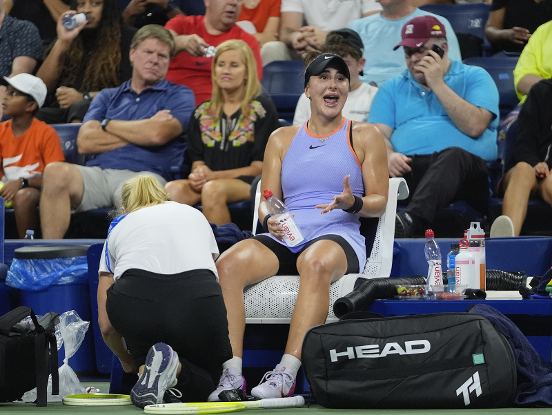Kanadská tenistka Bianca Andreescuová počas prvého kola na US Open 2024