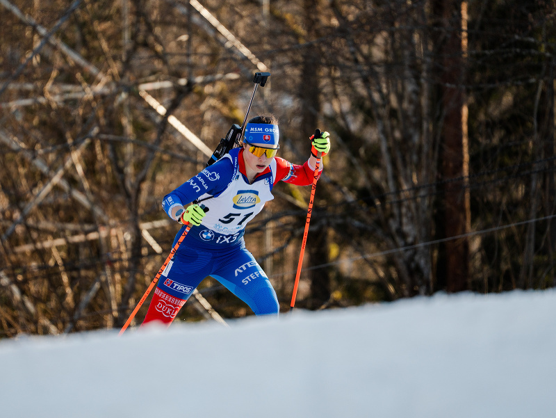Ema Kapustová počas šprintu
