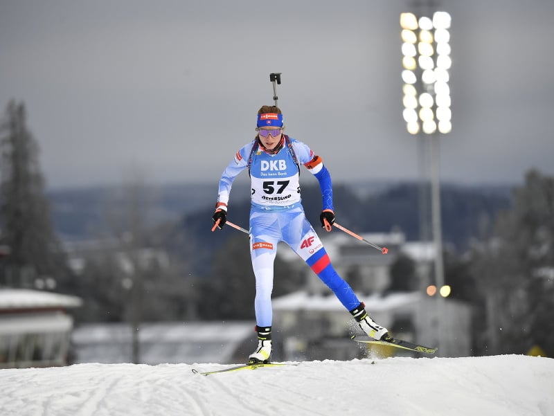 Ivona Fialková počas pretekov v Östersunde