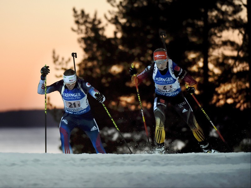 Susan Dunklee (vľavo) a Franziska Hildebrand