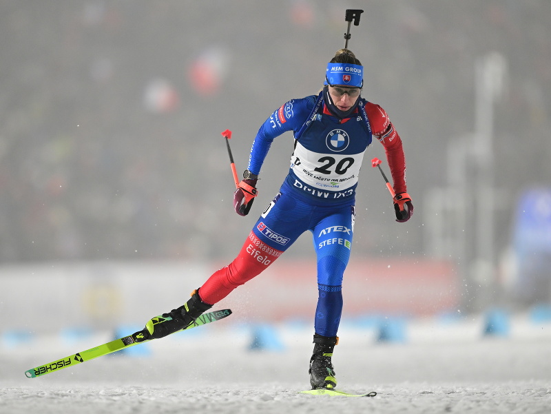 Paulína Bátovská Fialková počas skrátených vytrvalostných pretekov žien na 12,5 km