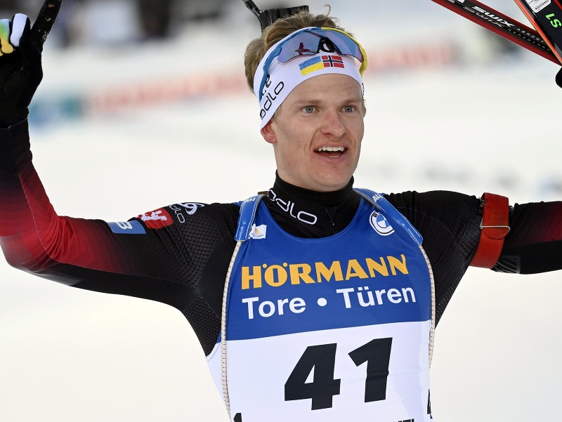 Nórsky biatlonista Filip Fjeld Andersen