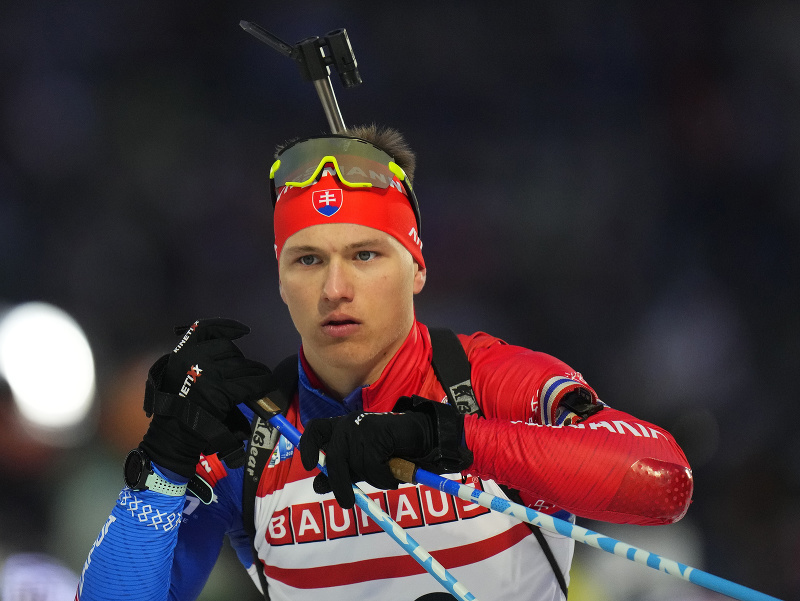 Slovenský biatlonista Matej Badáň 