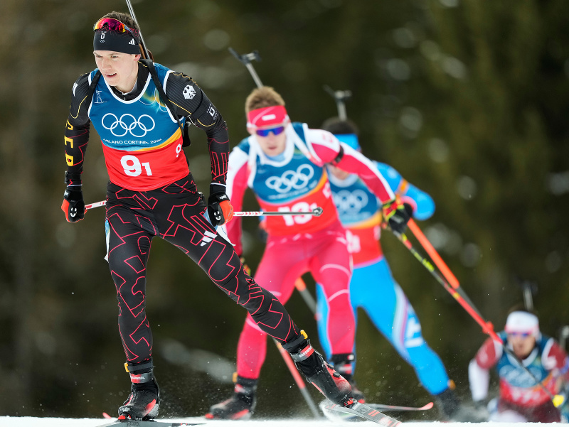 Nemecký biatlonista Justus Strelow na ZOH 2026