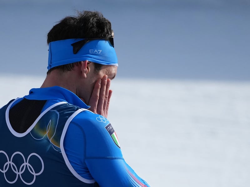 Taliansky biatlonista Tommaso Giacomel