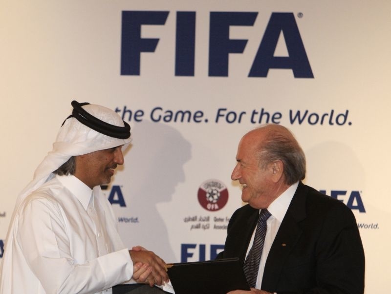 Šejk Hamad Bin Khalifa Bin Ahmed al-Thani a Sepp Blatter