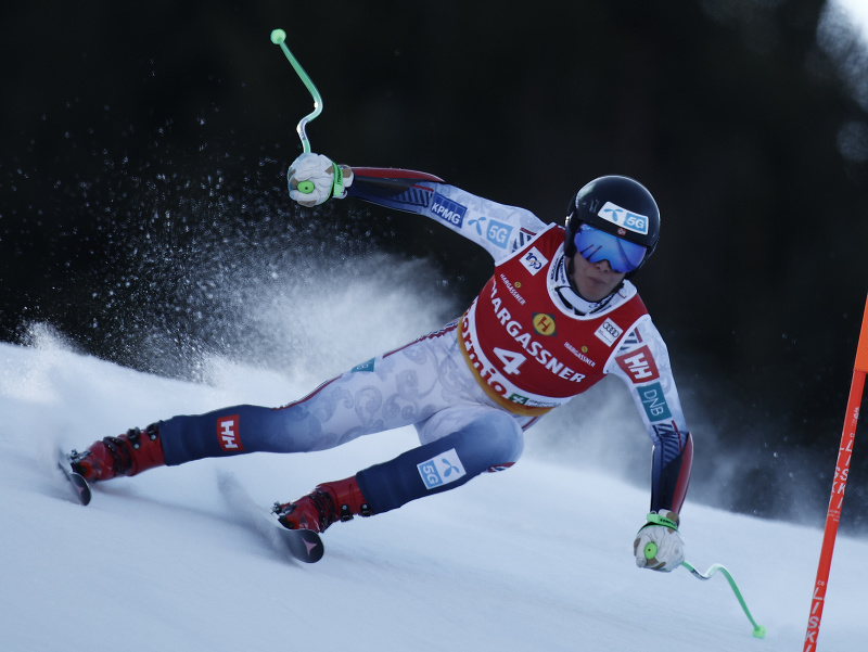 Fredrik Möller počas super-G v Bormiu