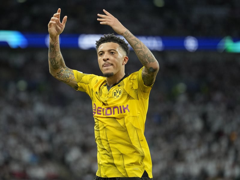 Krídelník Dortmundu Jadon Sancho vo finále Ligy majstrov