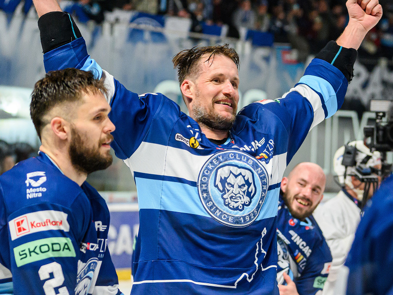 Branislav Mezei z HK Nitra a jeho radosť z majstrovského titulu