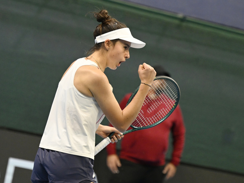 Slovenská tenistka Mia Pohánková na turnaji J&T Banka Slovak Open v Bratislave