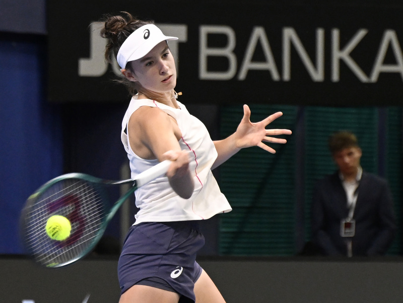 Slovenská tenistka Mia Pohánková na turnaji J&T Banka Slovak Open v Bratislave