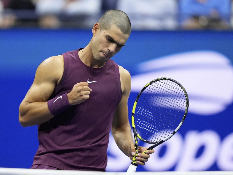 Carlos Alcaraz počas 1. kola na US Open