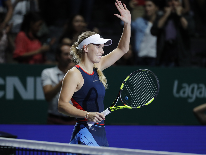 Caroline Wozniacka a jej víťazné oslavy