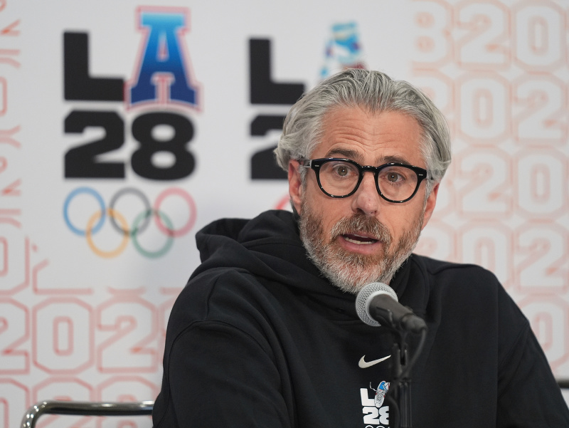 Na archívnej snímke z 5. júna 2025 šéf organizačného výboru OH 2028 v Los Angeles Casey Wasserman.