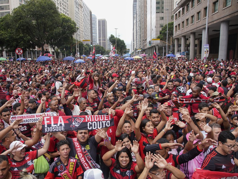 Oslavy titulu Flamenga v uliciach Ria