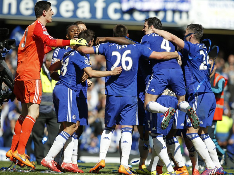 Oslava hráčov Chelsea Londýn