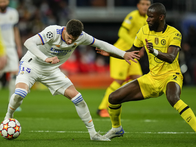 Federico Valverde a Antonio Rudiger v súboji