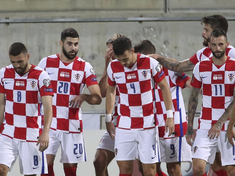 Gólová radosť hráčov Chorvátska