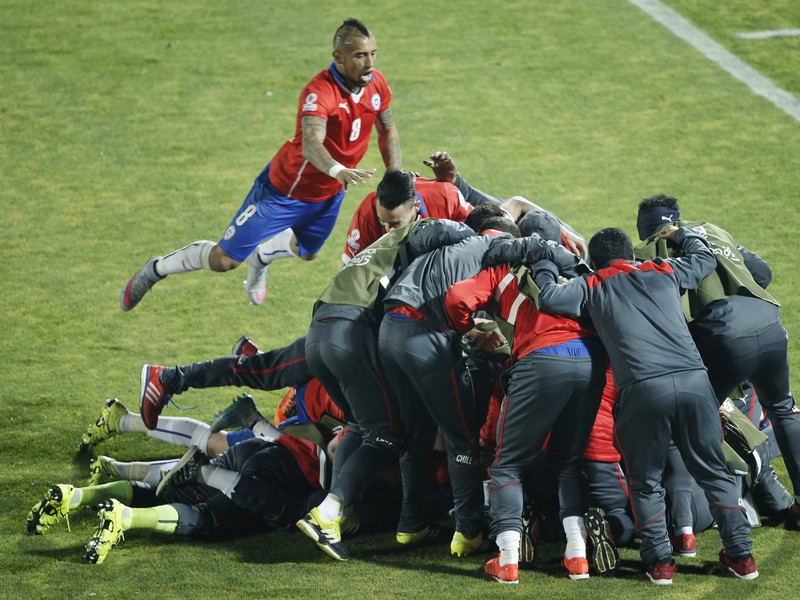 Obrovská radosť čilských futbalistov