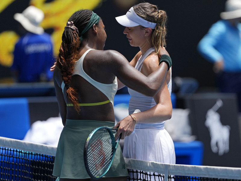 Objatie Coco Gauffovej a Pauly Badosovej po štvrťfinálovom zápase na Australian Open