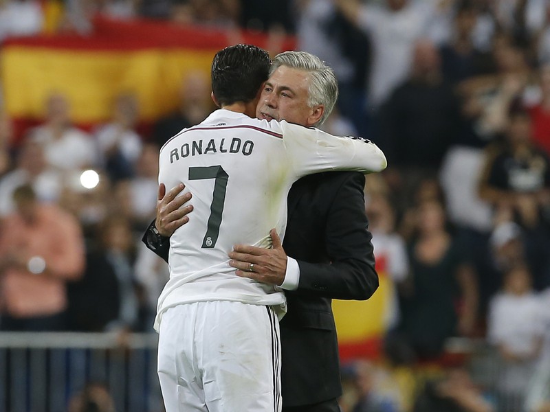Cristiano Ronaldo a Carlo Ancelotti