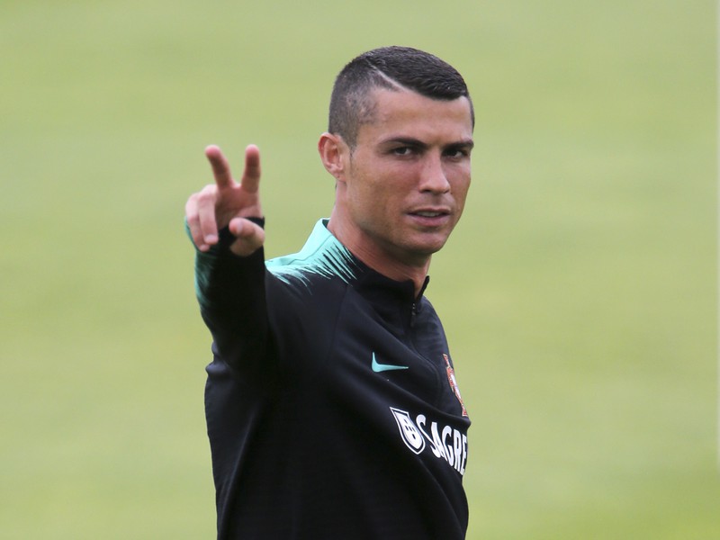 Cristiano Ronaldo na tréningu Portugalska