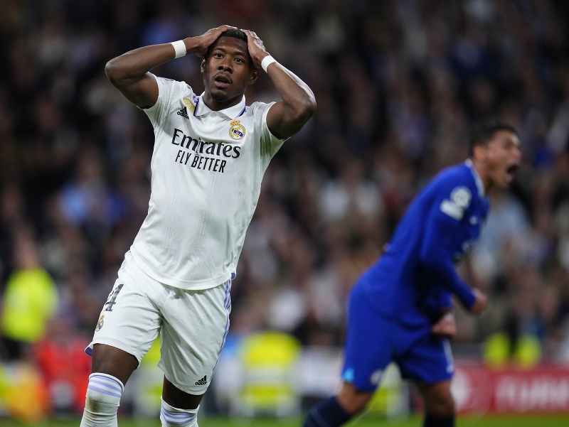 David Alaba počas zápasu proti Chelsea