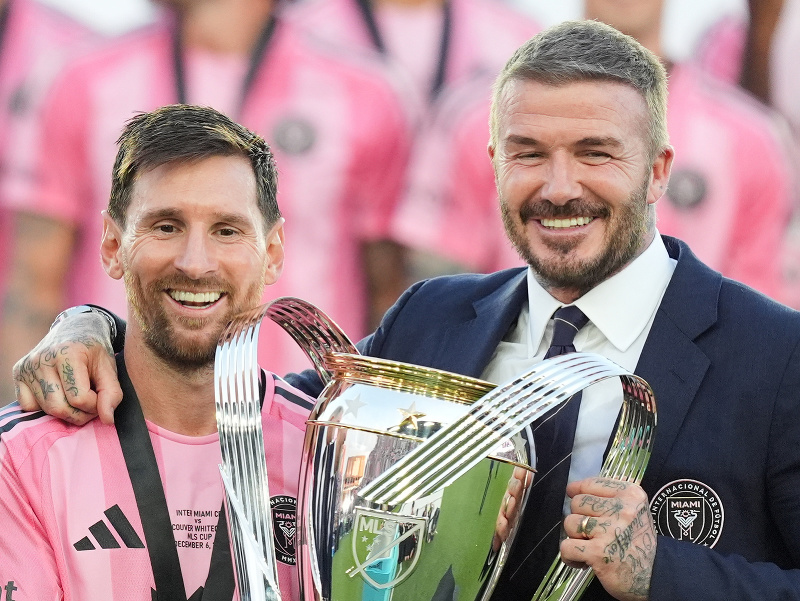 Lionel Messi a David Beckham