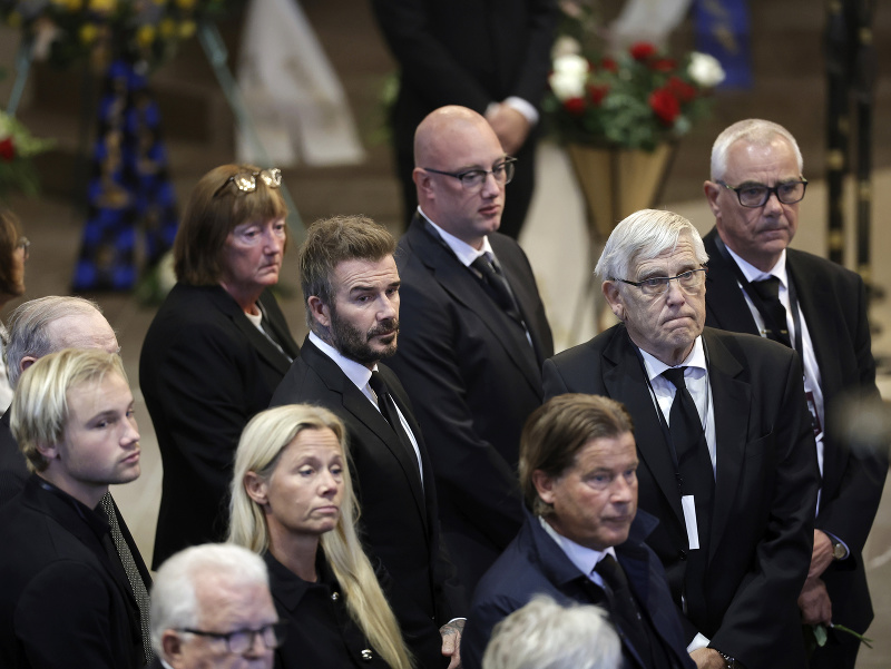 David Beckham na pohrebe Svena-Görana Erikssona