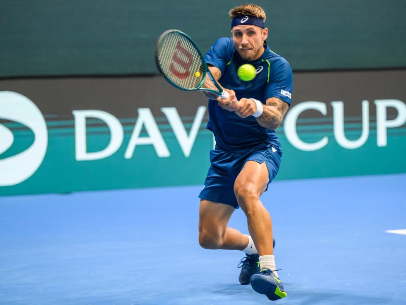 Na snímke slovenský daviscupový reprezentant Alex Molčan